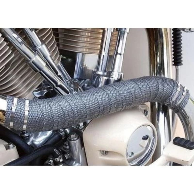 EXHAUST WRAP PELINDUNG LAKBAN PEMBUNGKUS PEREDAM PANAS KNALPOT MOTOR ( EXHAUST)