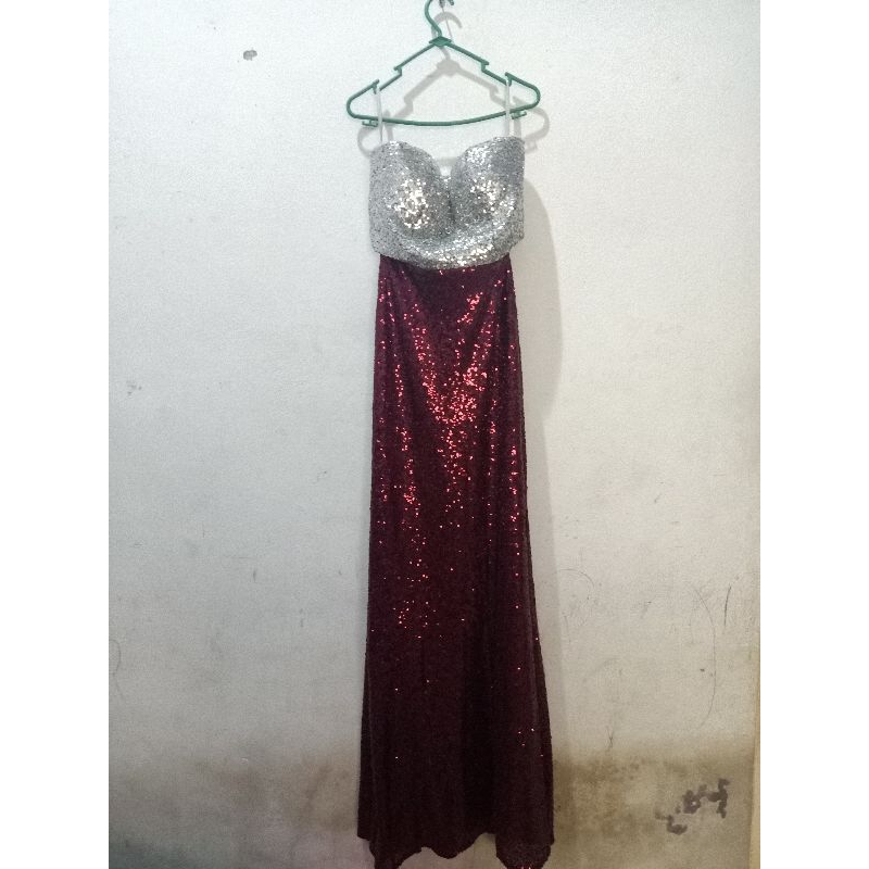gaun cantik elegan / gaun kondangan / gaun natal