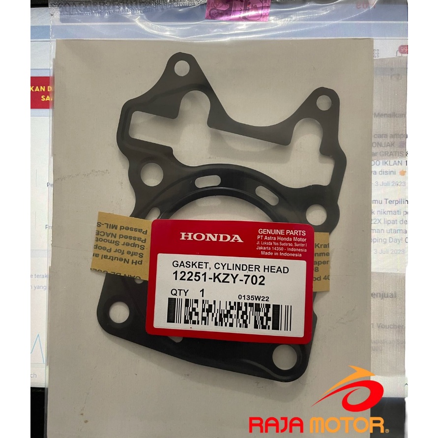 Star Seller PAKING GASKET HEAD VARIO 150 OLD,VARIO 150 NEW,PCX 150 KODE KZY.