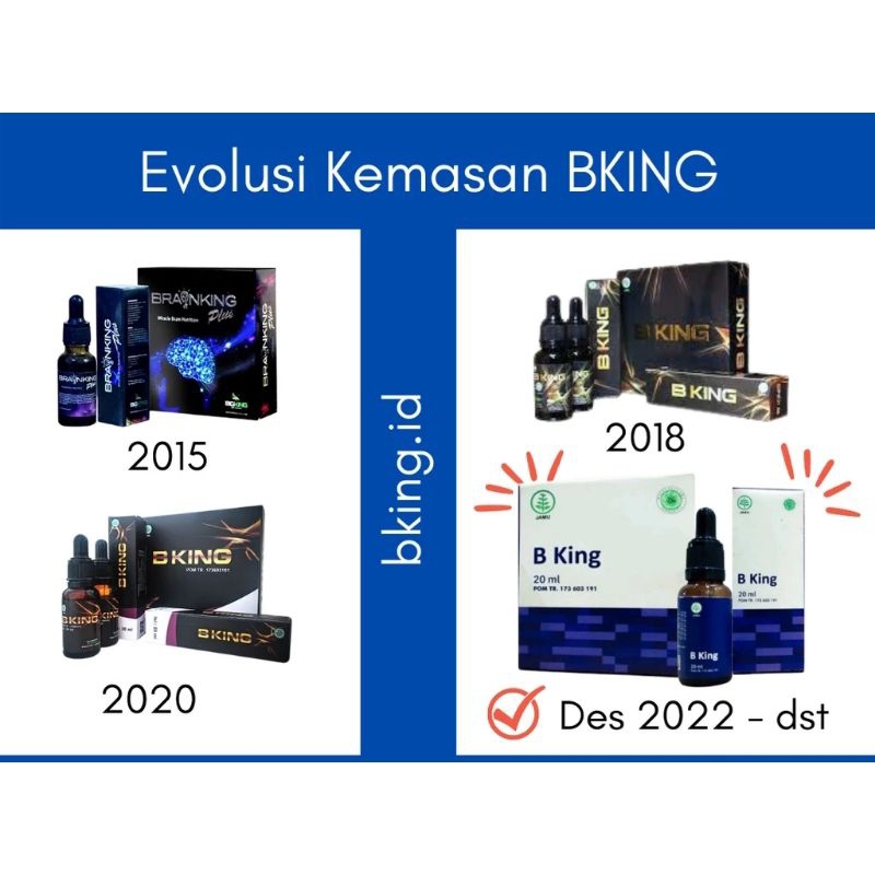 BRAINKING B KING BIGKING Plus 2 Botol Nutrisi Otak Kecerdasan Stroke Autis Telat Bicara Konsentrasi