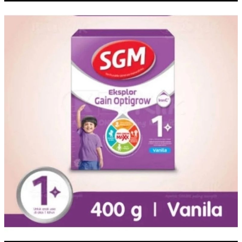SGM Eksplor Gain Optigrow 1+ 400gr Untuk usia 1-5 tahun