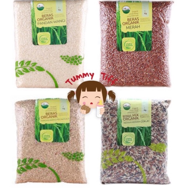 

Lingkar Organik Beras Organic 1 Kg Pandan Wangi Putih/Merah/Hitam