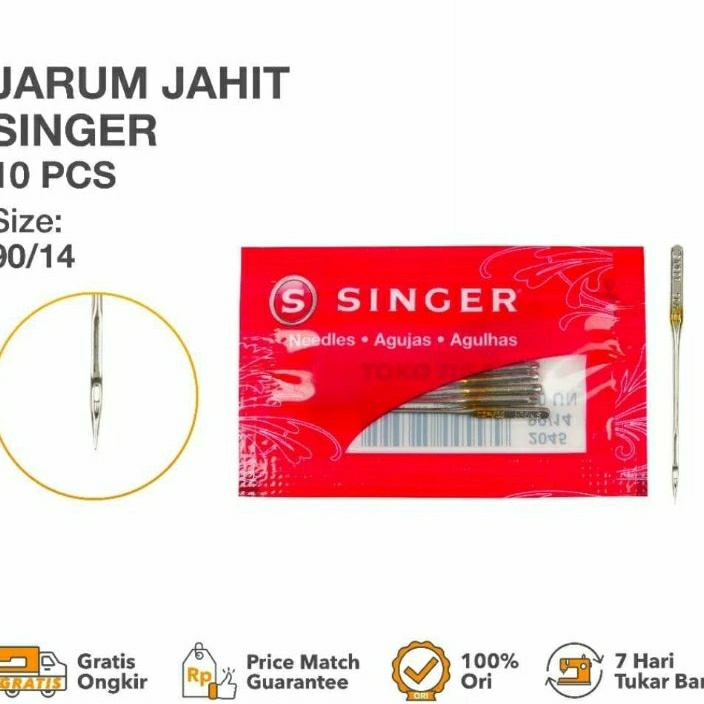 MPMZ8825 Jangan Sampai Kehabisan Jarum SINGER Gold Tip Needles / Jarum Emas / Jarum Anti Loncat / Ja