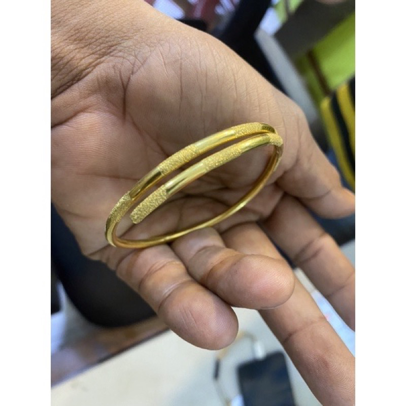 gelang keroncong selisih emas asli 24k