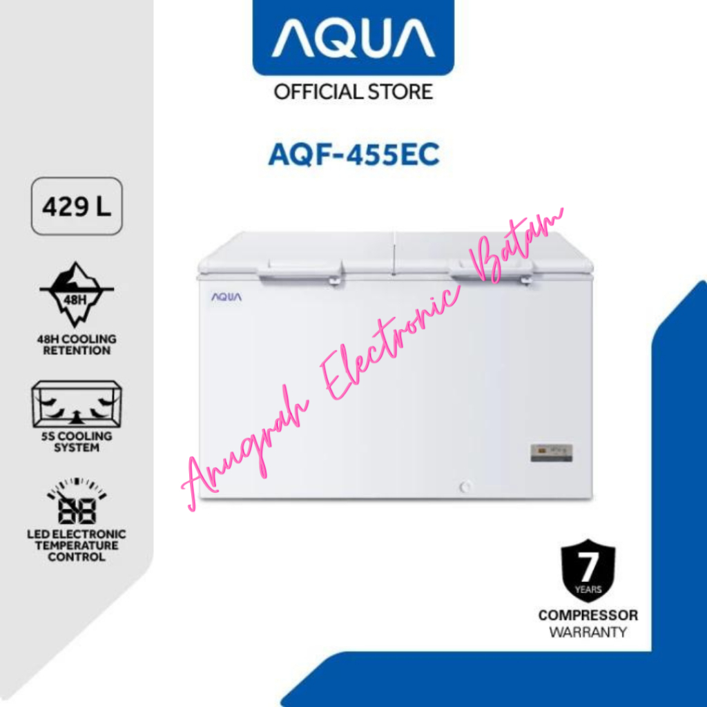 Chest Freezer AQUA AQF455EC / Freezer Box Aqua AQF 455EC Aqua AQF455 BATAM