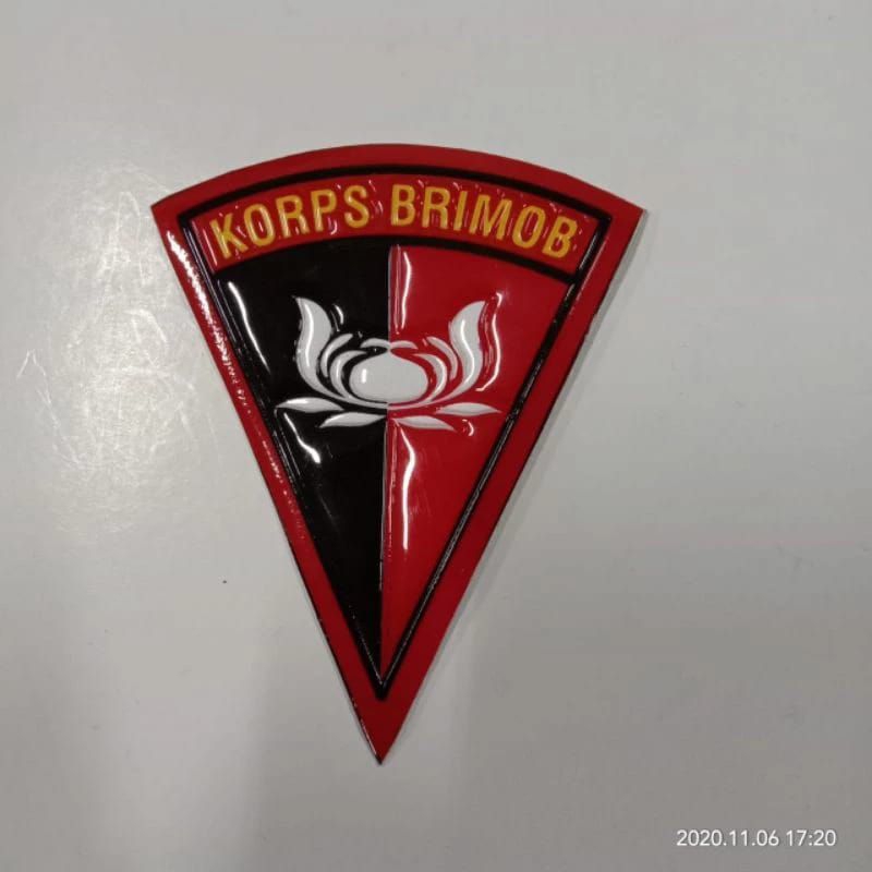 

Stiker logo Brimob, Stiker embos Brimob timbul
