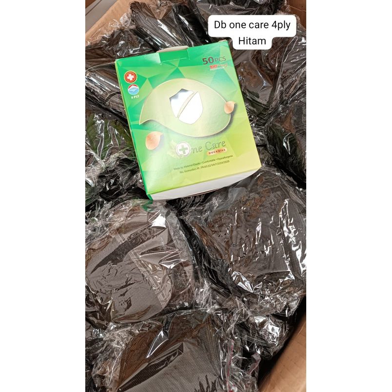 MASKER DUCKBILL ONE CARE HITAM & PUTIH