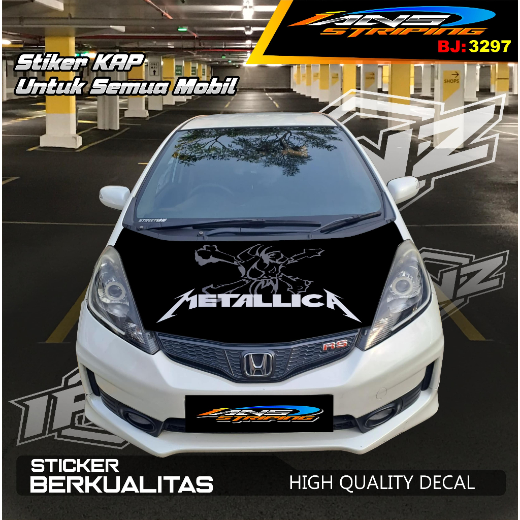 BJ 3297-STIKER KAP MESIN DEPAN MOBIL VELOZ, MOBILIO, HR-V, CALYA-STIKER KAP MESIN MOBIL