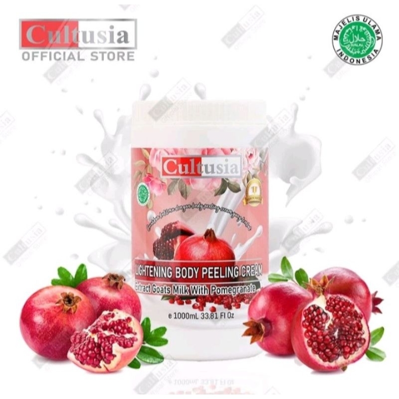 Cultusia Lulur Goat's Milk With Skin Pomegranate 1000ml