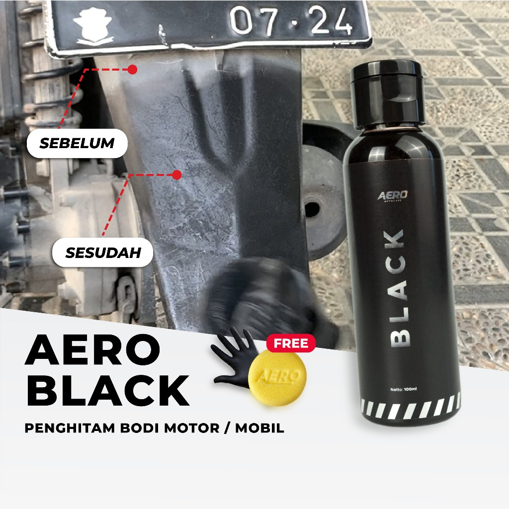 Aero Black Penghitam Body Motor / Mobil Permanen