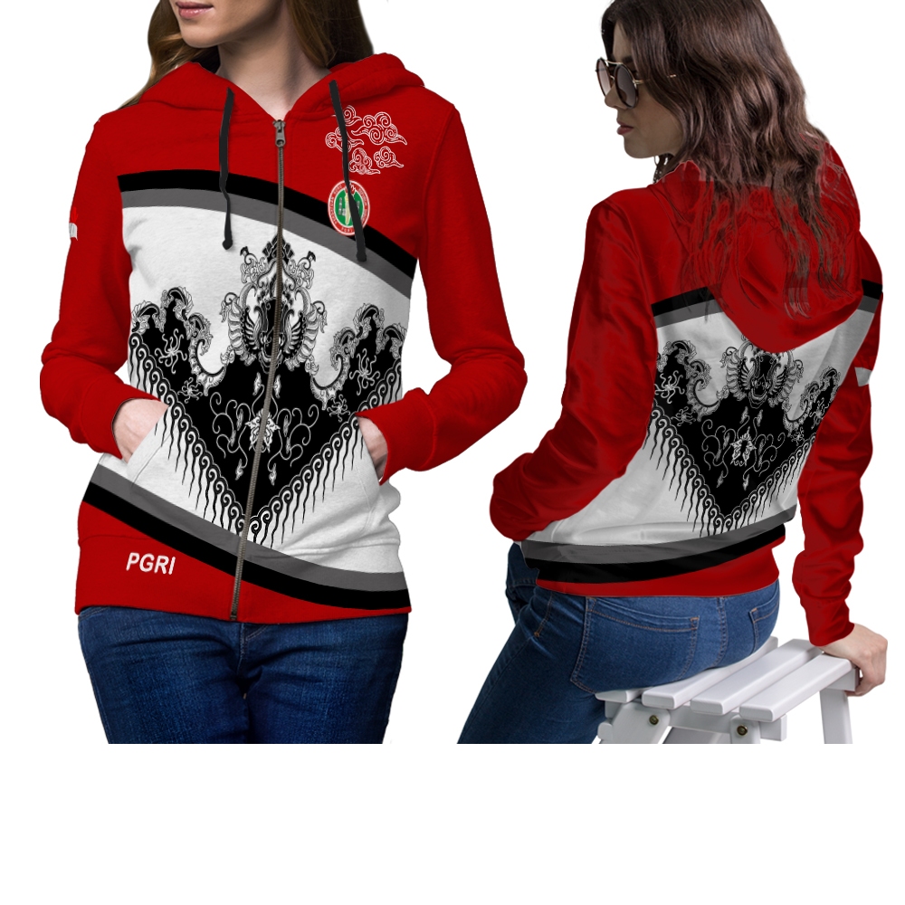 Baju Jaket PGRI Guru Unisex Jaket Guru pgri Hoodie SWEATSHIRT GERATIS CUSTOM NAMA LOGO TERBARU
