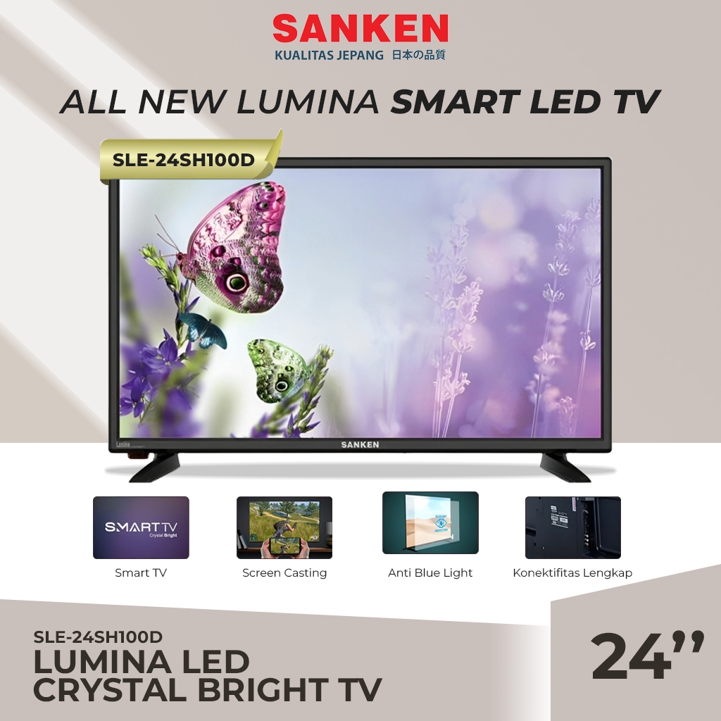 Sanken 24 Inch Smart LED TV HD SLE-24SH100D Digital TV