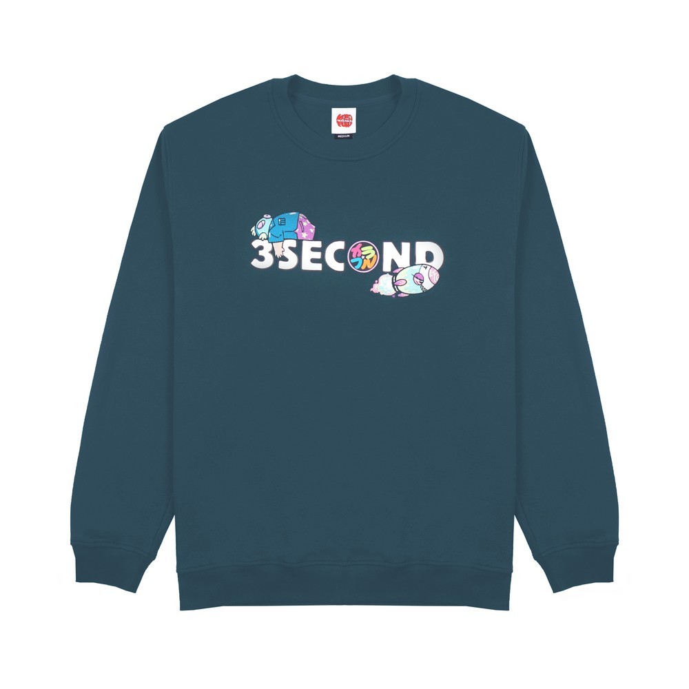 3Second x Karafuru Sweater Oversized Crewneck Sweatshirt Typo Outer C161123