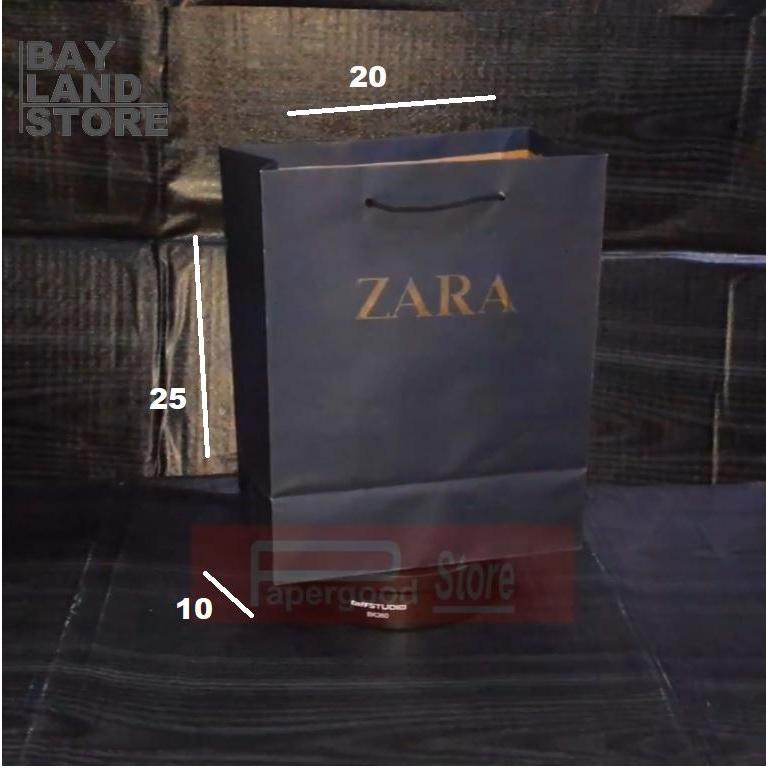 

Paper bag Zara gold premium 20 x 25 x 10 small