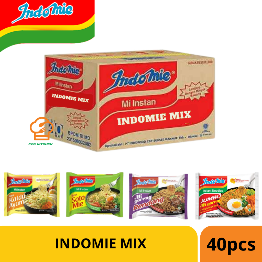 

Indomie 1dus Campur Indomie Mie Instan Mix - Mie Goreng, Mie Rendang, Soto dan Ayam Bawang