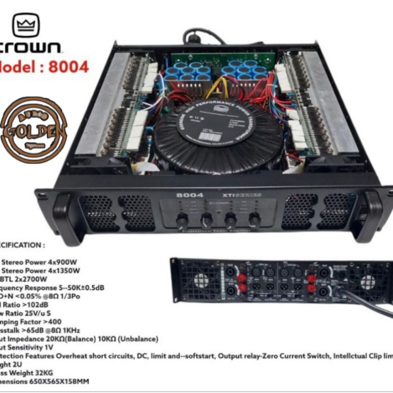 Power Amplifier Crown 8004 Channel  800 Watt