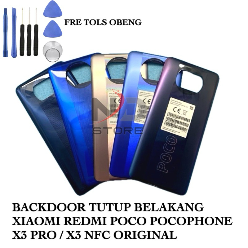 BACKDOOR CASING TUTUP BELAKANG XIAOMI REDMI POCO POCOPHONE X3 PRO / X3 NFC ORIGINAL