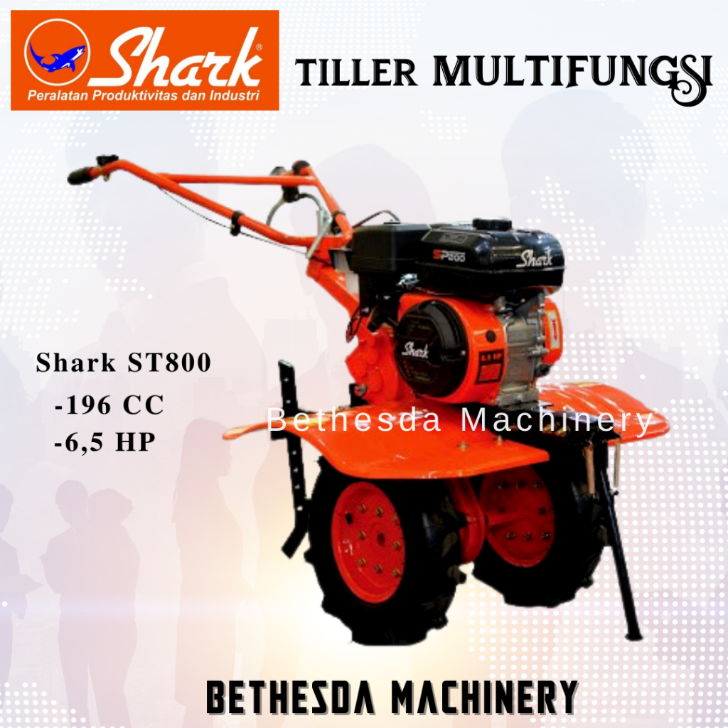 Mini Traktor Shark Tiller ST800 dengan Blade Multifungsi