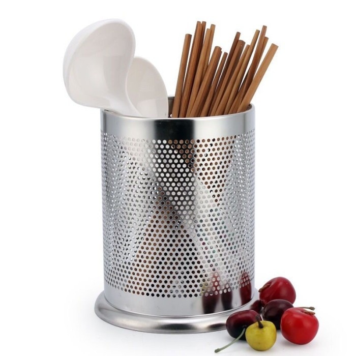 tempat sendok garpu stainless ss/ tempat alat makan serbaguna