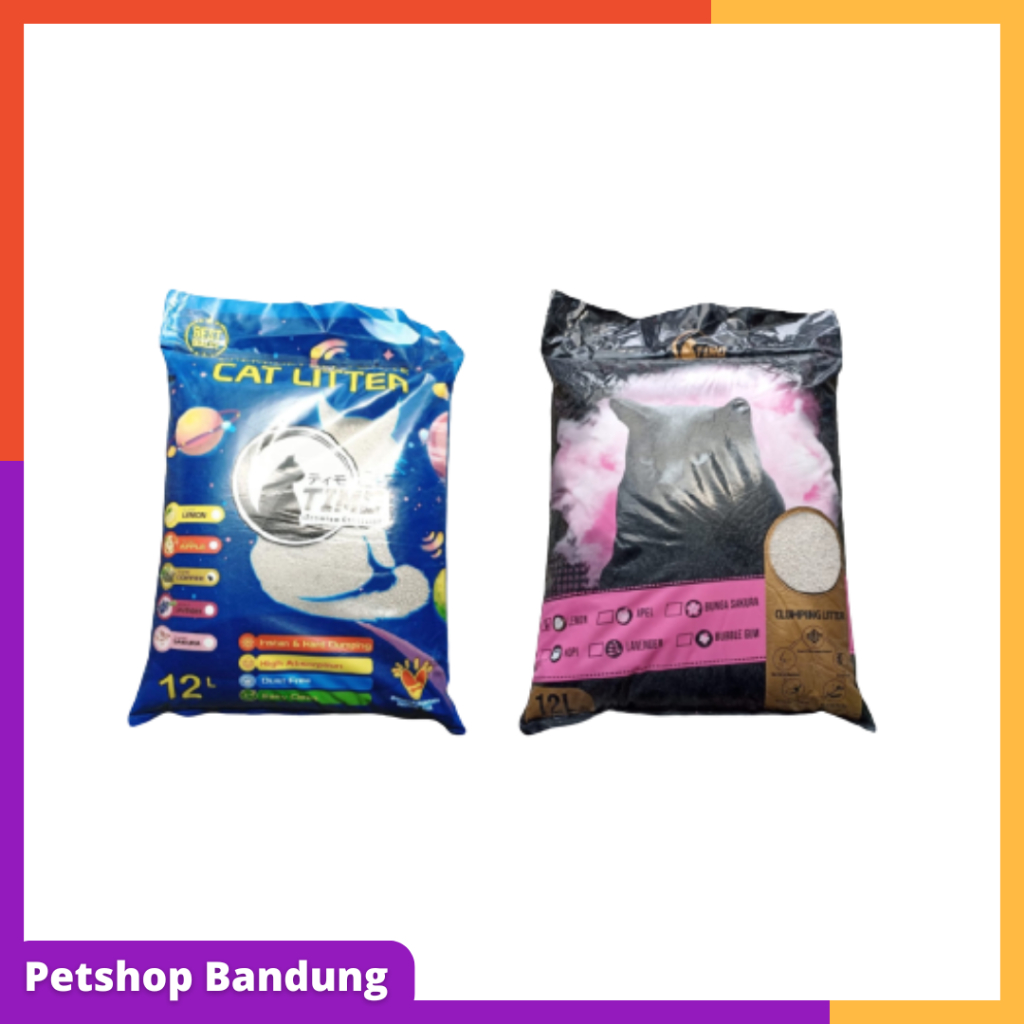 PETSHOP BANDUNG TIMO 12 Liter - Pasir Kucing Gumpal Wangi