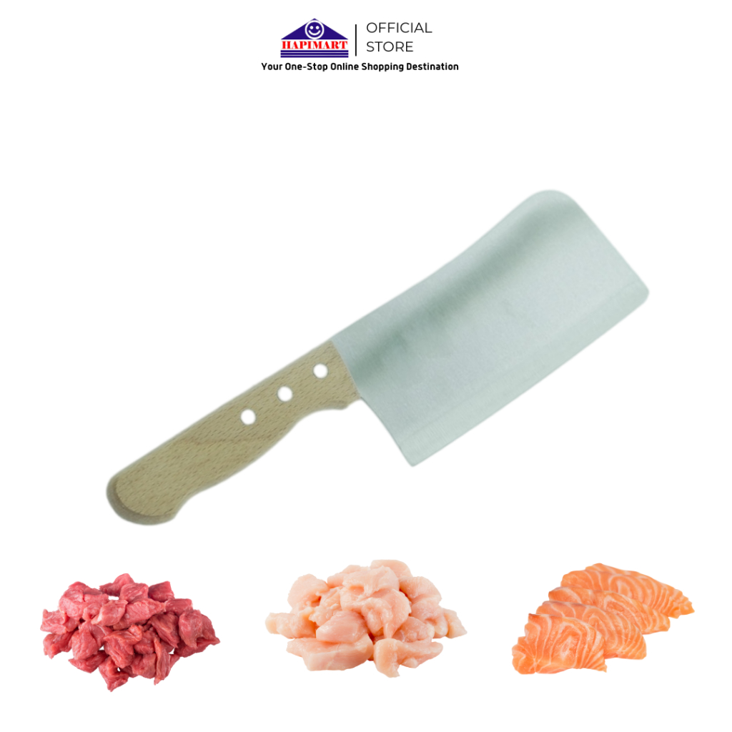 Cleaver Knife Pisau Untuk Memotong Daging/Pisau Daging Golok Stainless Gagang Kayu/Pisau Daging Caca