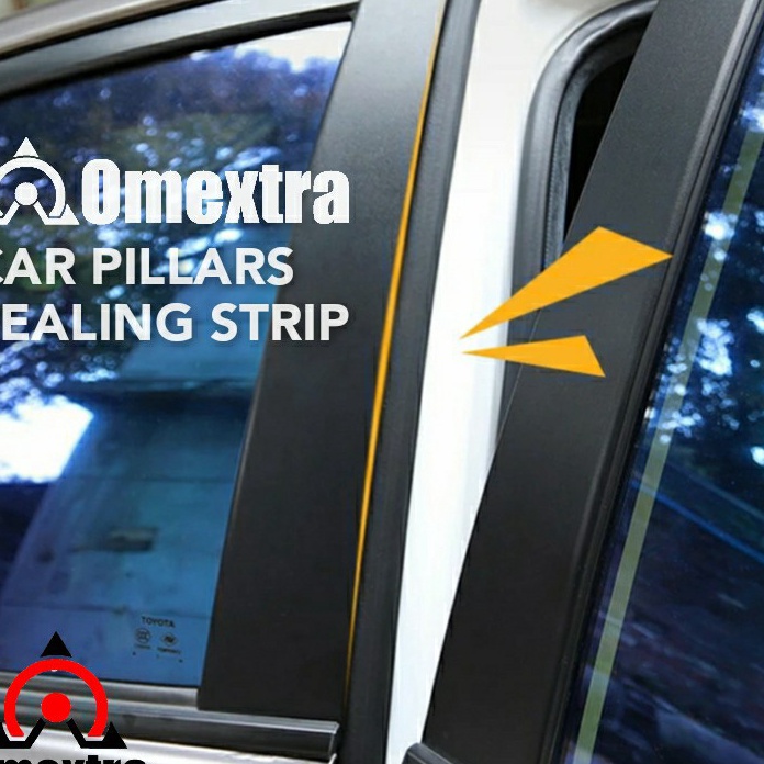 Terbaik.. Peredam Suara Karet Pilar Mobil Omextra Car Pillar Seal Strip Pillars - PILAR SEALING kare