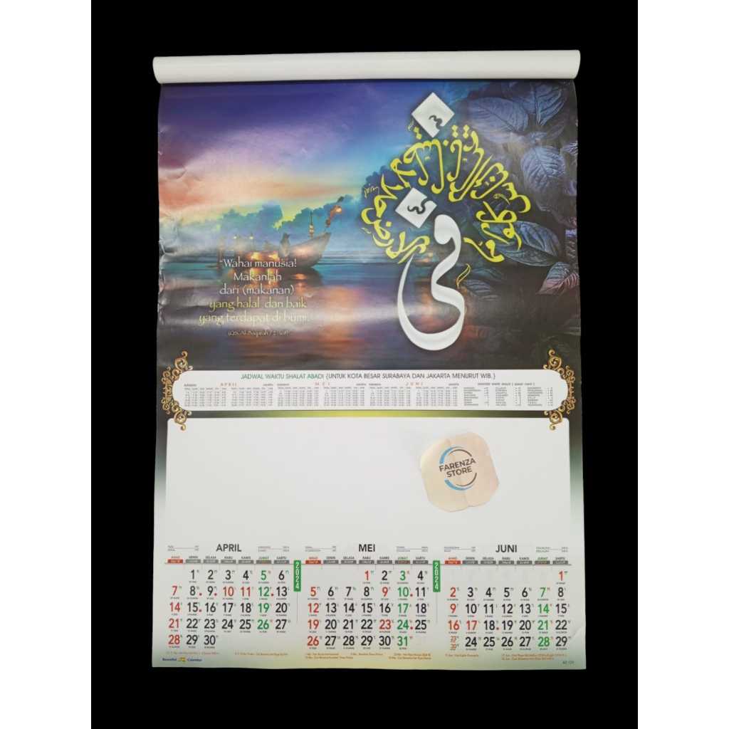 

Kalender Dinding Triwulan 2024 Kaligrafi AO 139