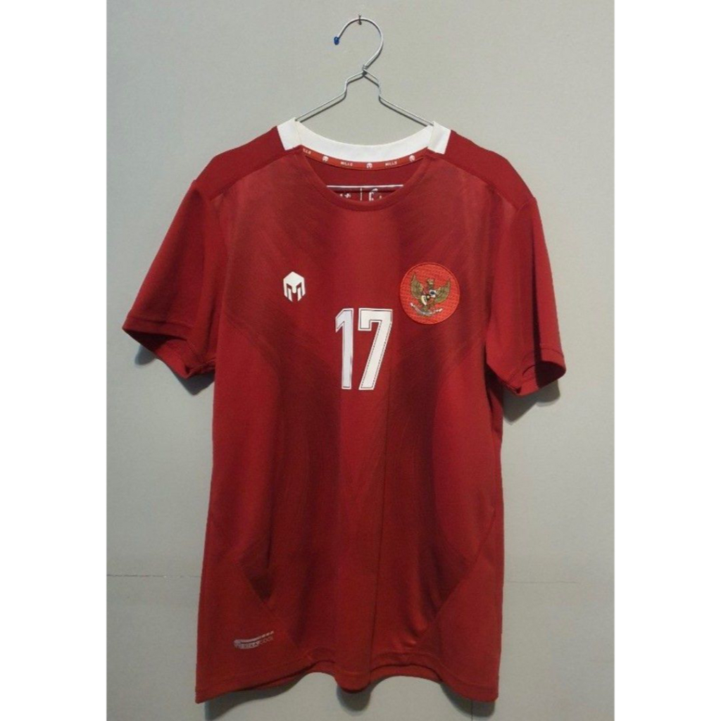 Jersey Timnas Indonesia Home 2020 Mills Original Irfan Bachdim #17 Football Shirt Kit Soccer Shirts 