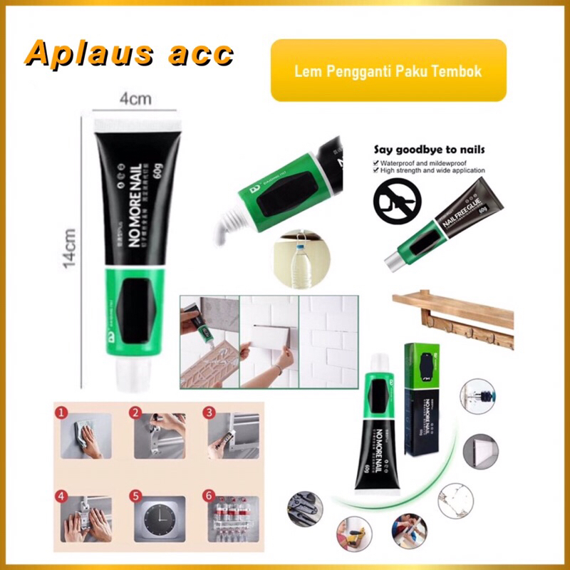 Lem Pengganti Paku Tembok Kuat Adhesive Glue 60g Lem Perekat Kuat Serbaguna