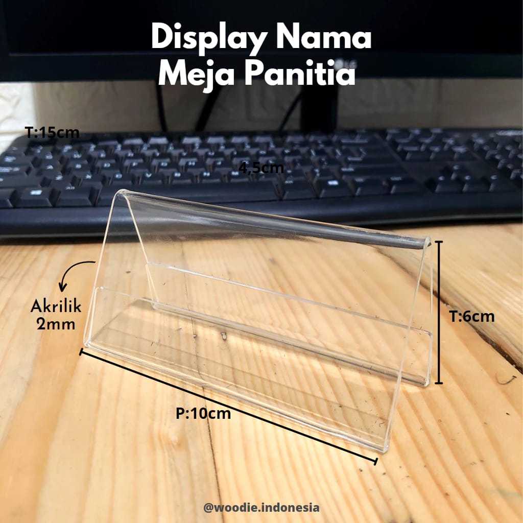 

Display Akrilik Papan Nama Meja Kantor | Akrilik Papan Nama Meja Panitia Type V Ukuran 6 x 10 cm Kualitas Premium