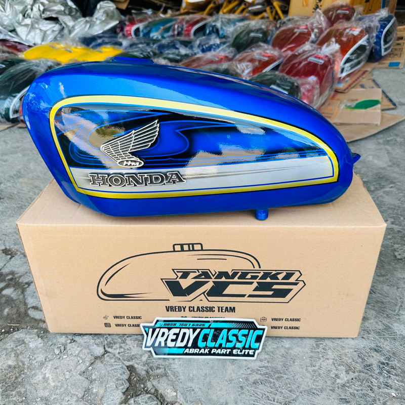 tengki cb100 grafis biru tengki cb cat tengki cb galvanis pres poksi luar dalam