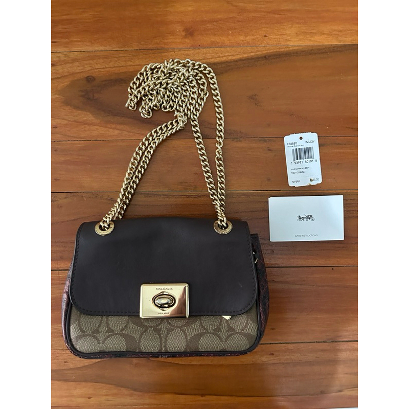 PRELOVED COACH MINI CASSIDY CROSSBODY IN SIGNATURE CANVAS