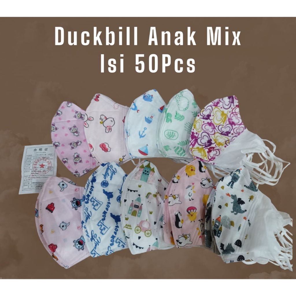 Masker Duckbill Anak MIX CCare Isi 50