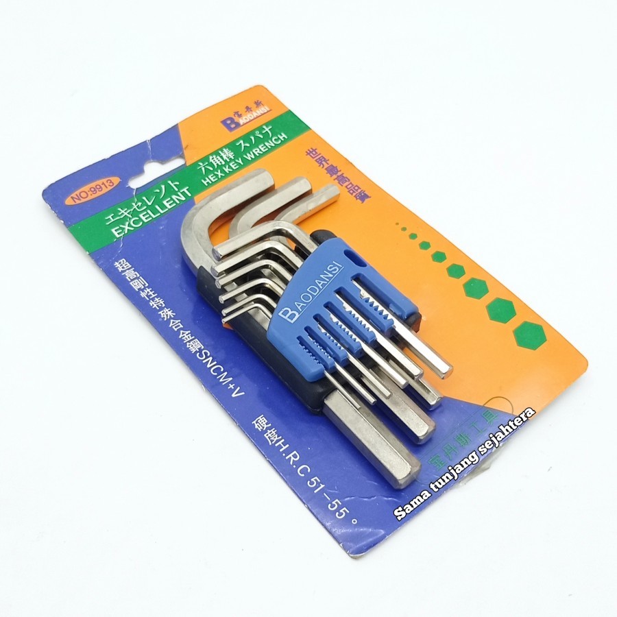 

KUNCI L SET MM STANDAR 9 PCS (2-10 MM) BAODANSI 9913