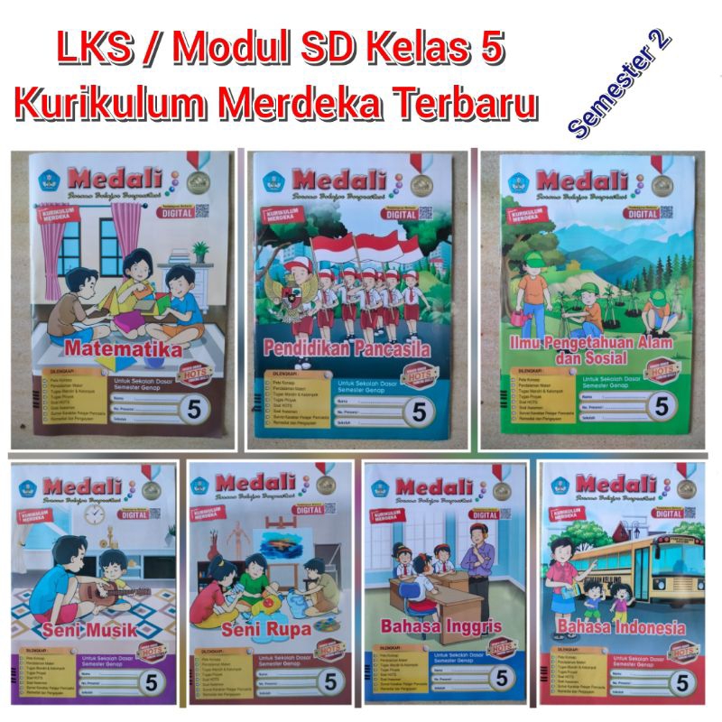 LKS Kurikulum Merdeka SD Kelas 5 Terbaru Semester 2 Modul SD/MI Efektif matematika LKS Medali SD