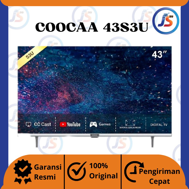 COOCAA 43 inch Digital Smart TV (Model : Coocaa 43S3U)