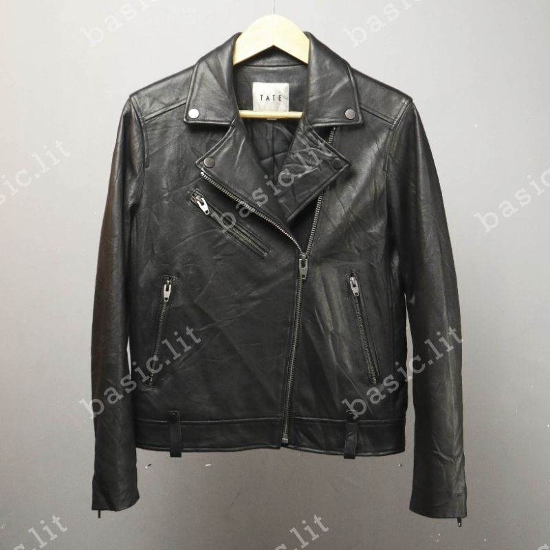 TATE ramones biker leather jacket second preloved