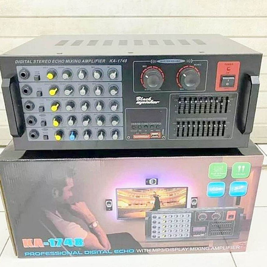 AMPLIFIER BLACK SPIDER KA-1748 UNTUK SPEAKER PASIF SOUND SYSTEM