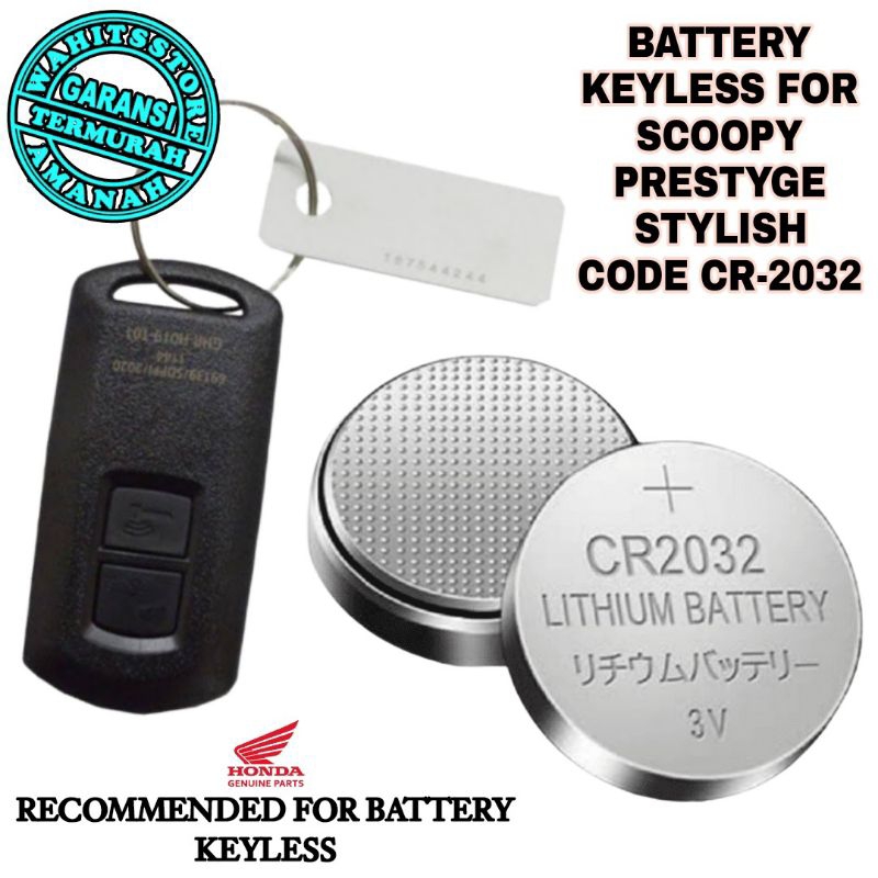 BATERAI REMOTE ALARM KUNCI MOTOR HONDA SCOOPY PRESTIGE STYLISH 2021