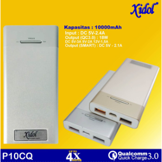 XIDOL P10CQ 10000mAh POWERBANK QUICK CHARGE QC 3.0 ORIGINAL