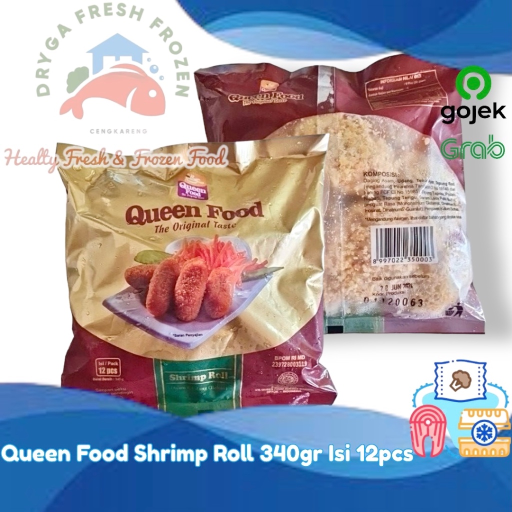 

Queen Food Shrimp Roll 340gr Isi 12pcs