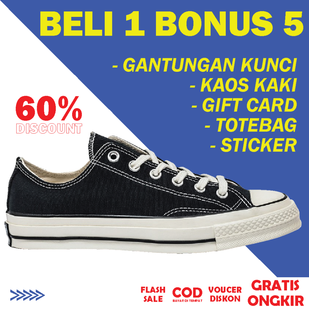 sepatu sneakers converse all star hitam putih sepatu sekolah wanita pria