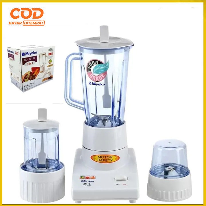 Miyako Blender BL-101 PL PLASTIK  Miyako Blender 3in1 Plastik BL 102 PL / Blender Plastik Miyako BL-