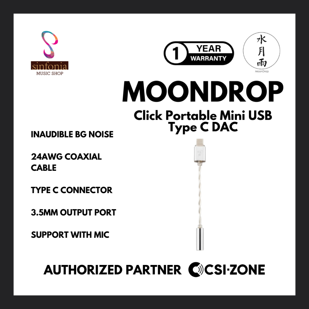 Moondrop Click Portable Mini USB Type C DAC & AMP