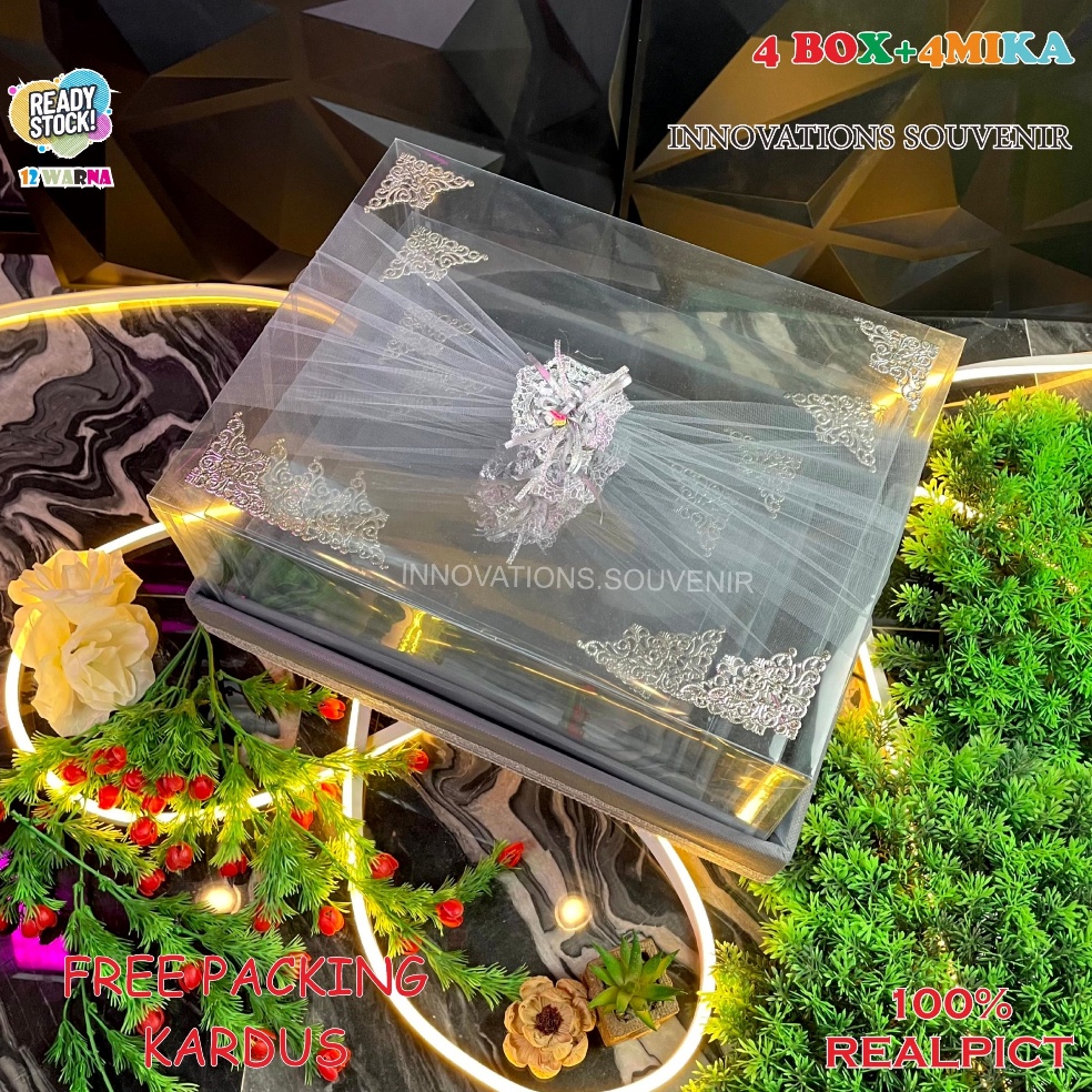 

[KODE F3B7] Seserahan Pernikahan Tutup Mika Kado Hampers Hantaran Premium satuan Pics Bingkai Berlian