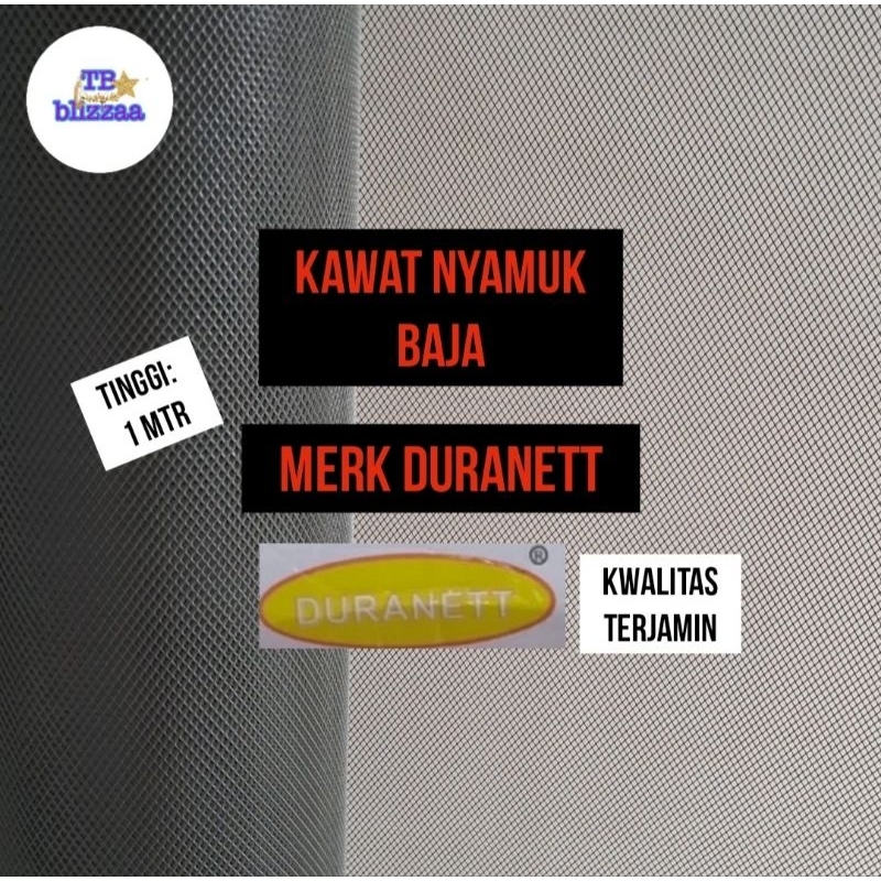Kawat Nyamuk Baja 1MTR Kawat Parabola Baja Duranett Wire Mesh Berkualitas [Panjang Per 1 Meter]