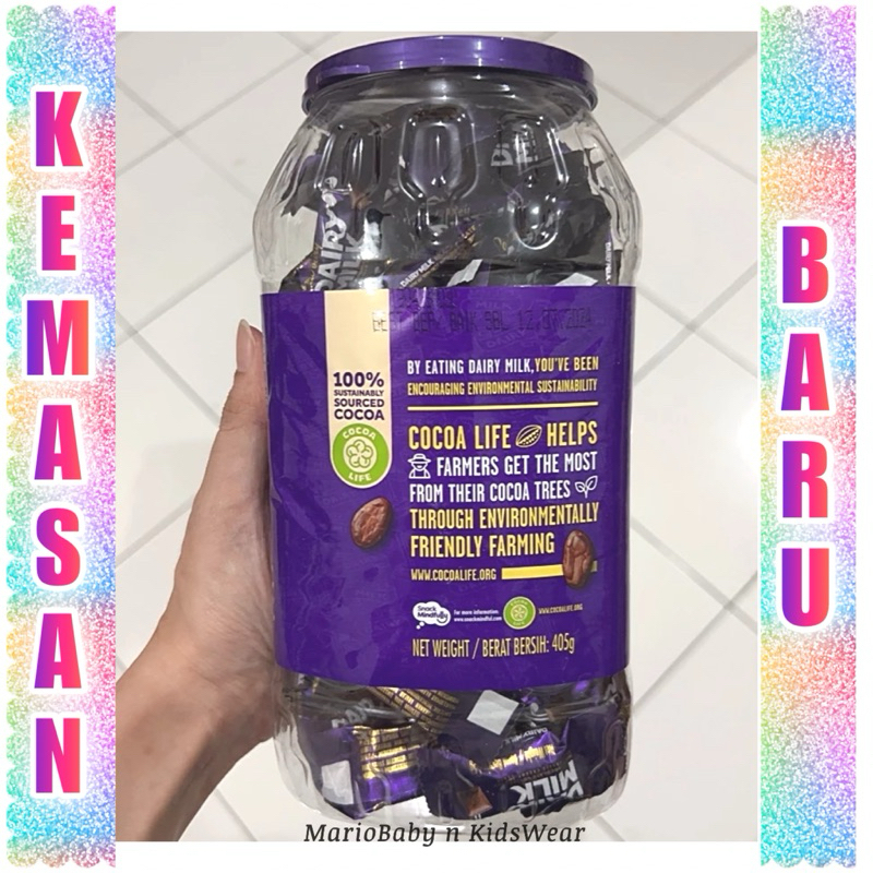 

Sekar_Shop07 ! Cadbury Dairy Milk Mini Bites Malaysia / Toples Jar 405Gr