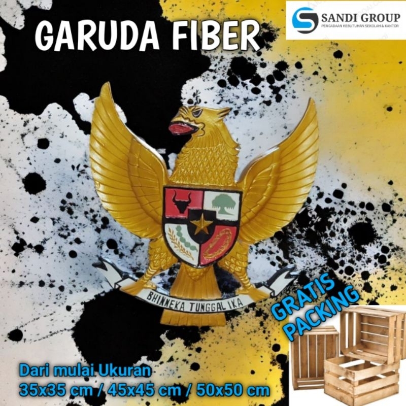 Hiasan dinding, Garuda fiber, burung garuda Pancasila fiber