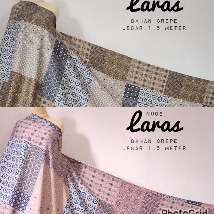 Kualitas Dijamin Kain Bahan prada crepe Motif Laras.
