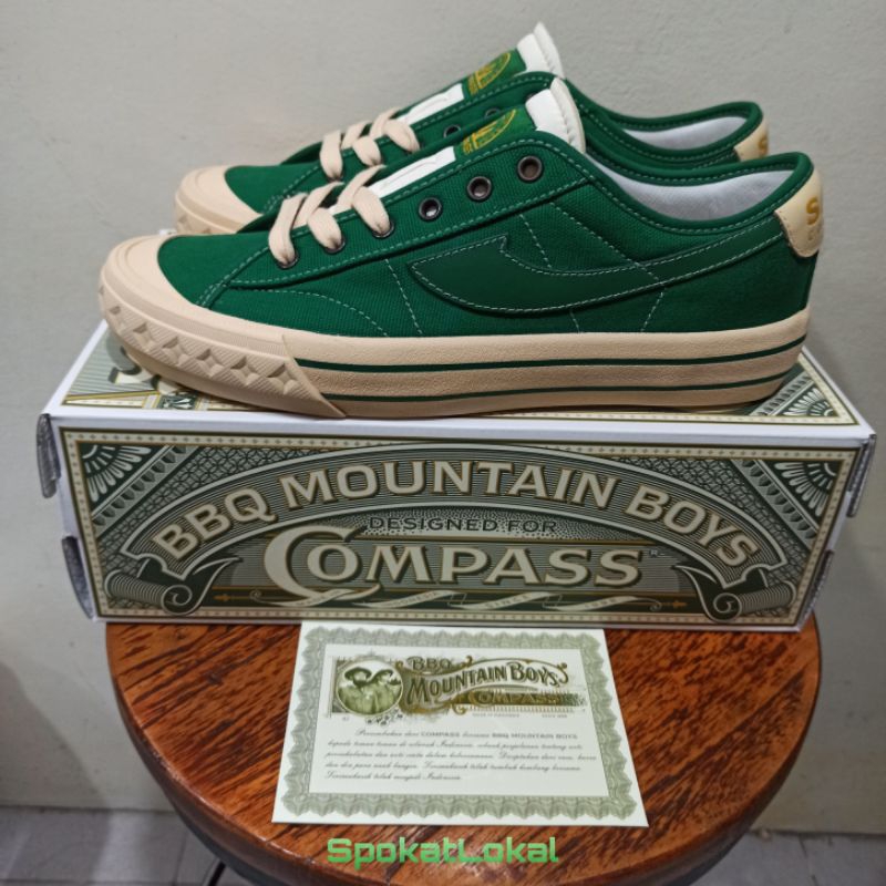 Sepatu Compass Retrograde Bbq Mountain Boys BMB Low Burger Size 39, 40, 41, 42, 43 Original BNIB Ful
